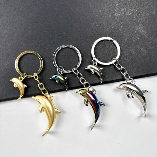 3D Dolphin Keychain in Zinc Alloy