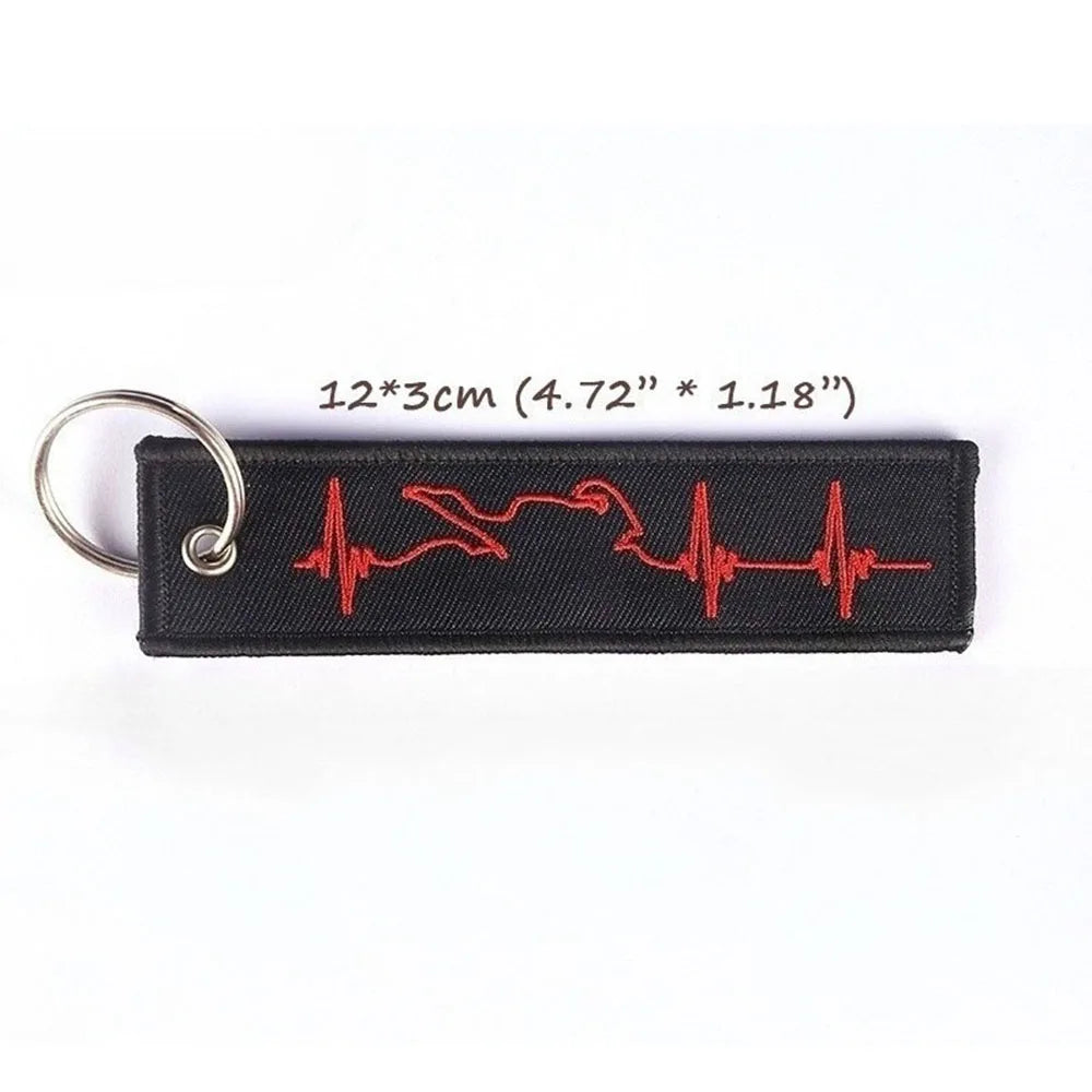 Embroidered Key Tag for Cars and Motorcycles