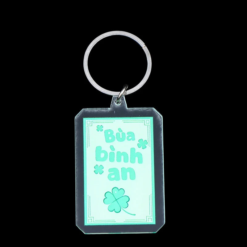Slim Acrylic Cartoon Keychain Charm