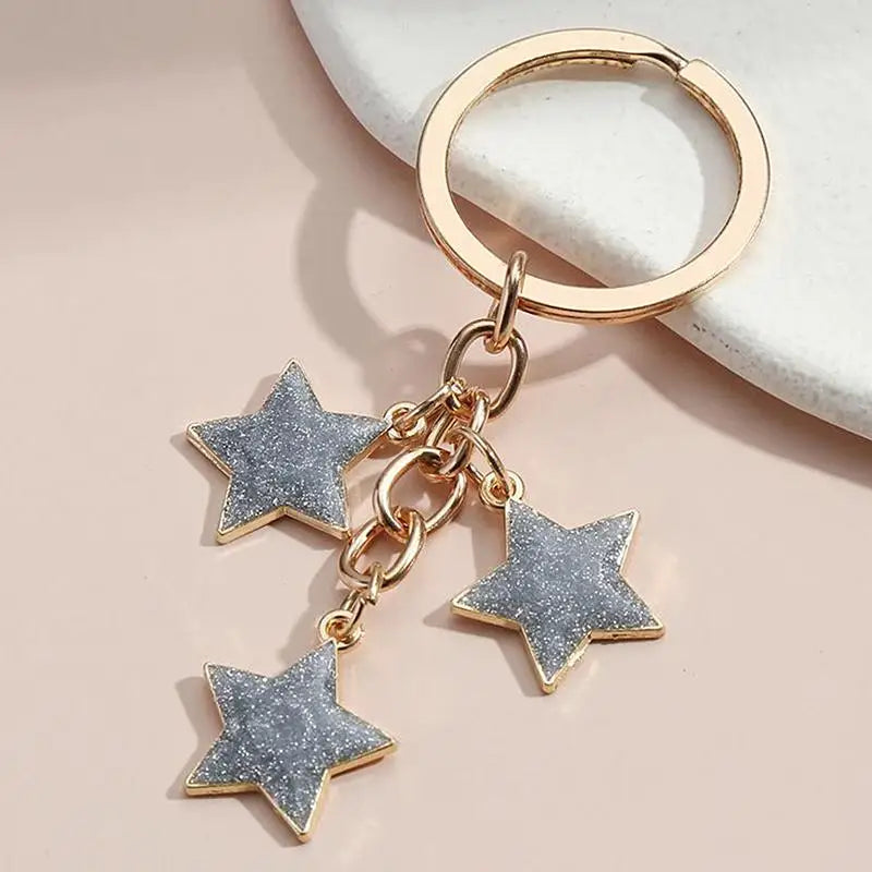 Star Enamel Keychain Lovely Handmade Multicolor DIY Decor Lightweight Souvenir Gift for Women Men Anniversary