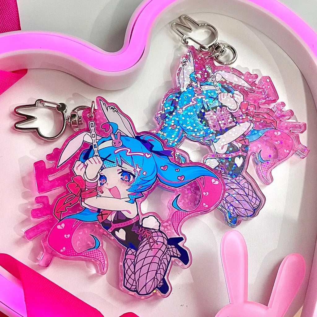 Rabbit Hole Double-Sided Acrylic Keychain