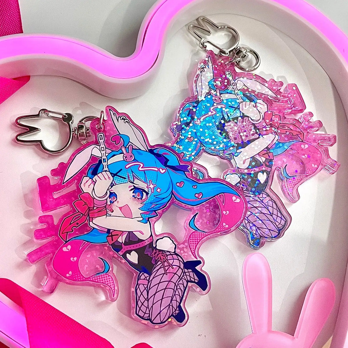 Rabbit Hole Double-Sided Acrylic Keychain
