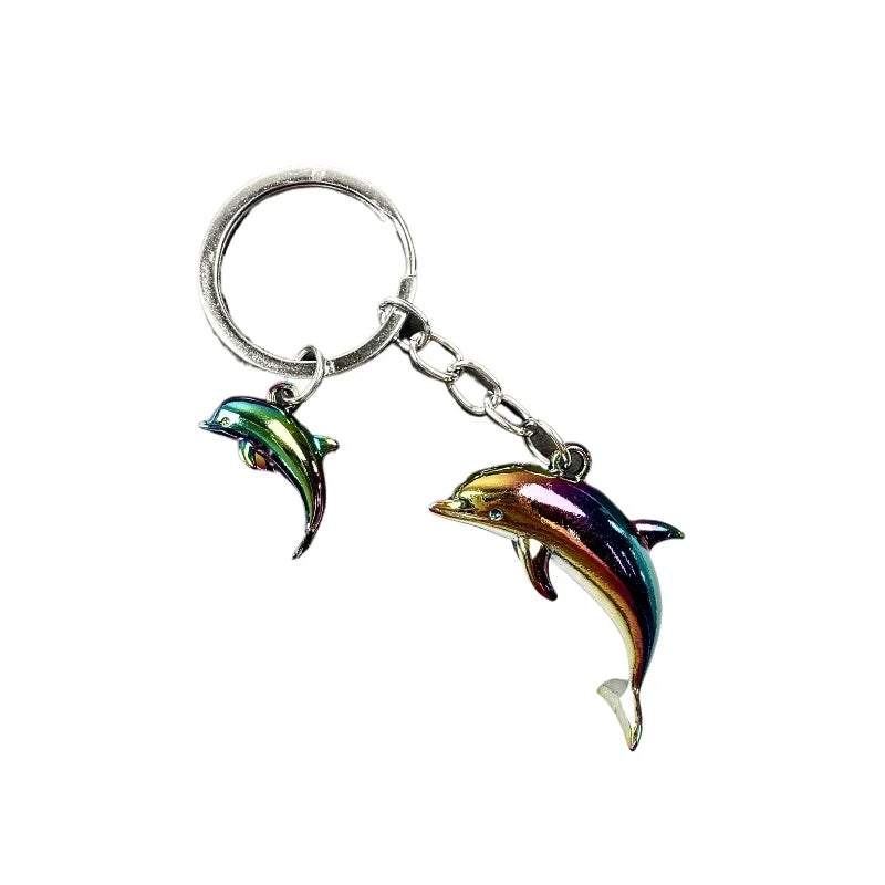 3D Dolphin Keychain in Zinc Alloy