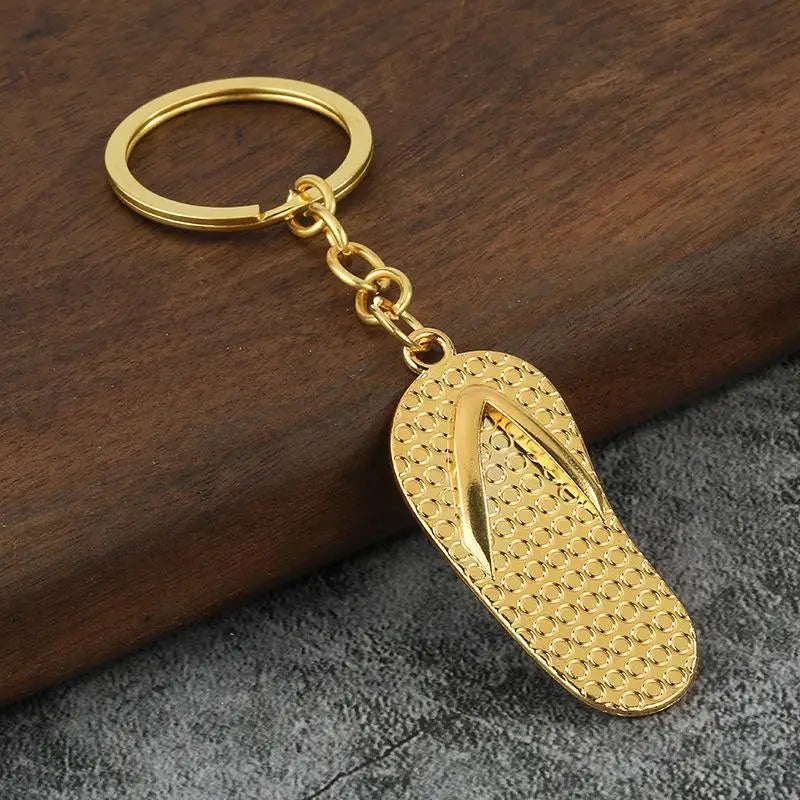 Miniature Slipper Charm Keychain in Zinc Alloy