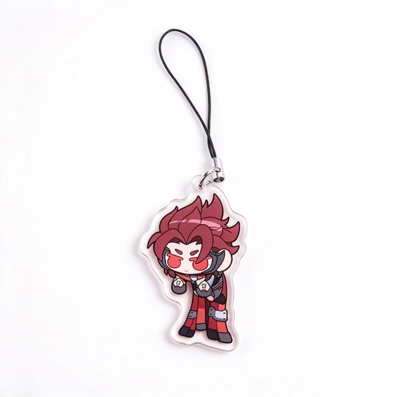 Chibi Character Acrylic Charm with Cord Loop