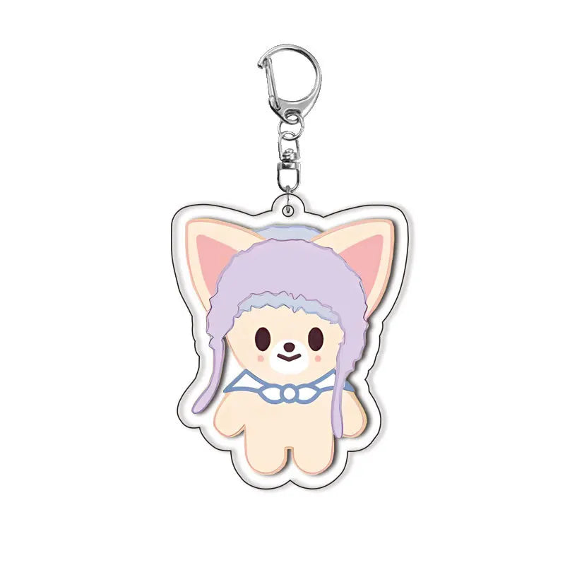 Acrylic Keychain Cute Animals Hanging Pendant Backpack Charm Ornament Decorative Accessories Merchandise Fans Collection Goods
