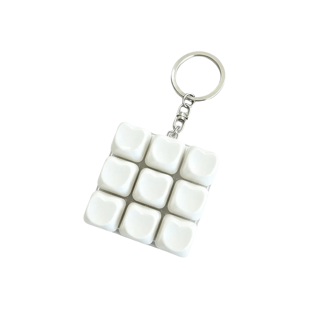 Nine-Button Grid Fidget Keychain
