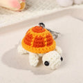 Crocheted Turtle Keychain with Steel Clasp
