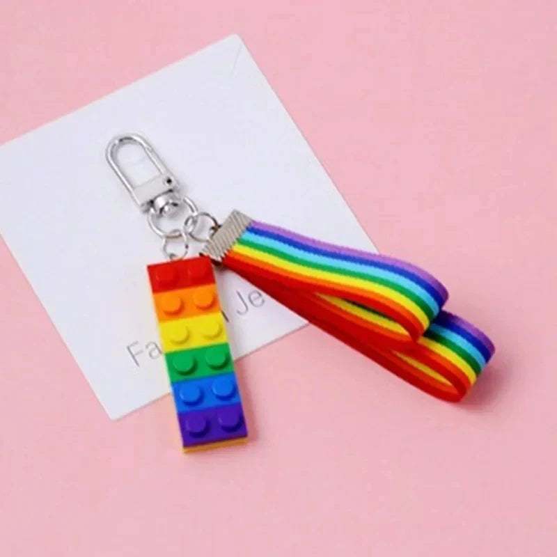 Rainbow Pride Keychain with D-Ring Clasp