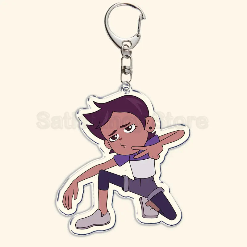 Printed Acrylic Character Keychain with Metal Clasp