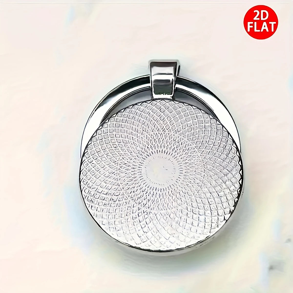 Round Celestial Keychain in Glass and Zinc Alloy