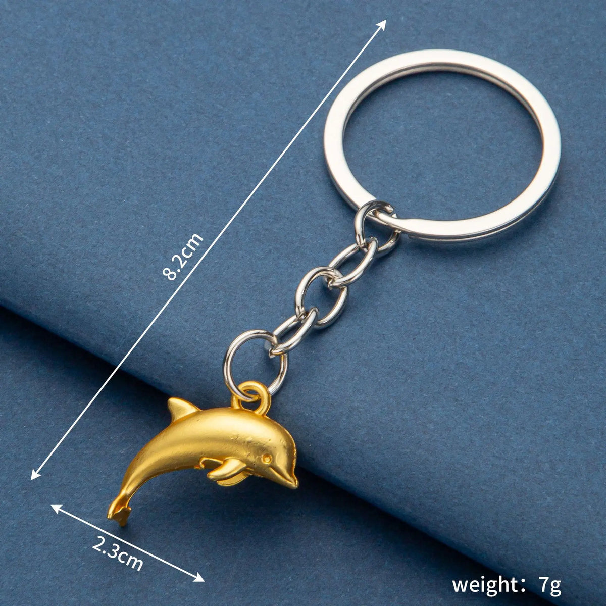 3D Leaping Dolphin Charm Keychain