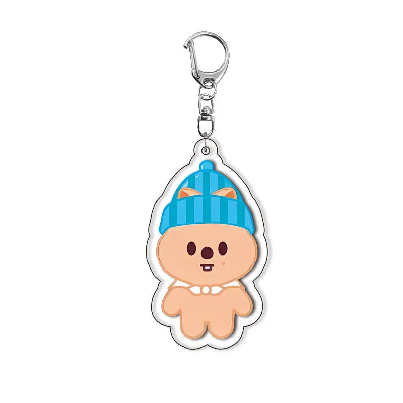 Acrylic Keychain Cute Animals Hanging Pendant Backpack Charm Ornament Decorative Accessories Merchandise Fans Collection Goods