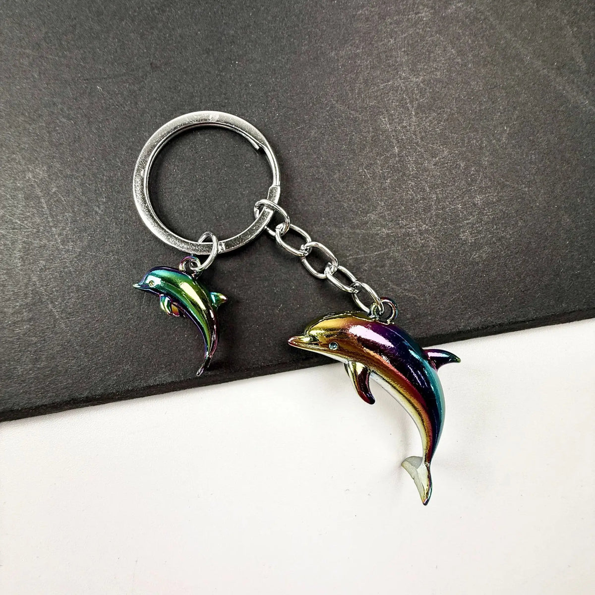 3D Dolphin Keychain in Zinc Alloy