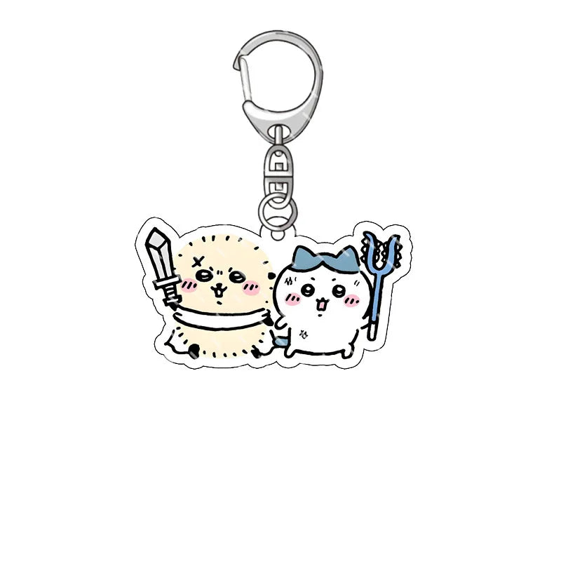Cute Acrylic Keychain  All Character Variations 2-Sided Printed Charms for Backpacks  Keys Perfect Kawaii Gift for Fans