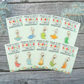 Dinosaur Keychains with Backing Cards, 10-Pack