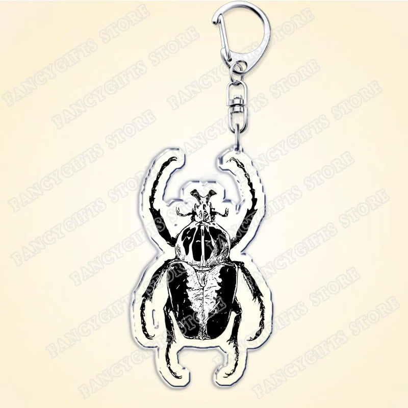 Beetle Acrylic Keychain with Lobster Clasp