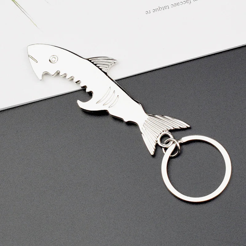 Shark Keychain Bottle Opener Fish Beer Bottle Opener Keychain Charms For Bag Keys Car Keys Accessories Keyring Jewelry Gift