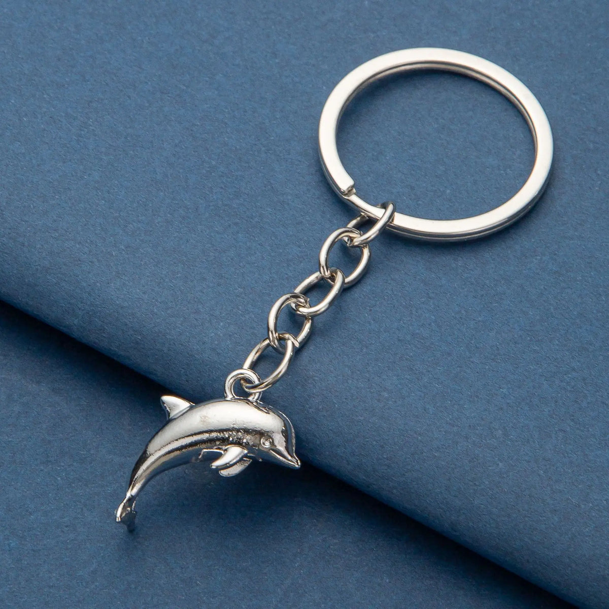 3D Leaping Dolphin Charm Keychain
