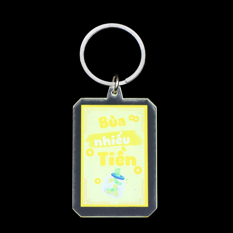 Slim Acrylic Cartoon Keychain Charm
