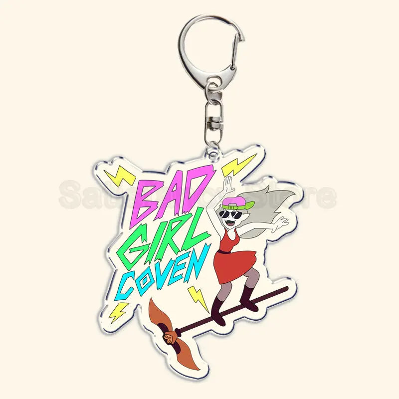 Printed Acrylic Character Keychain with Metal Clasp