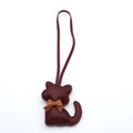 Cat-Shaped PU Leather Keychain