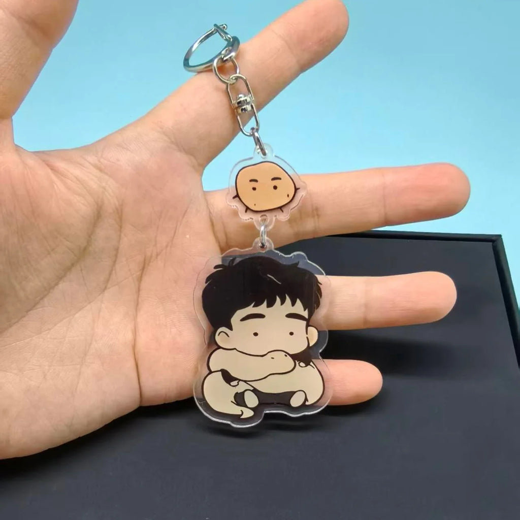 The Sacred Serpent's Seduction Acrylic Keychain Korean BL Manhwa Taesun Geumryang Q Version Keyring Potato Snake Bag Pendant 2pc