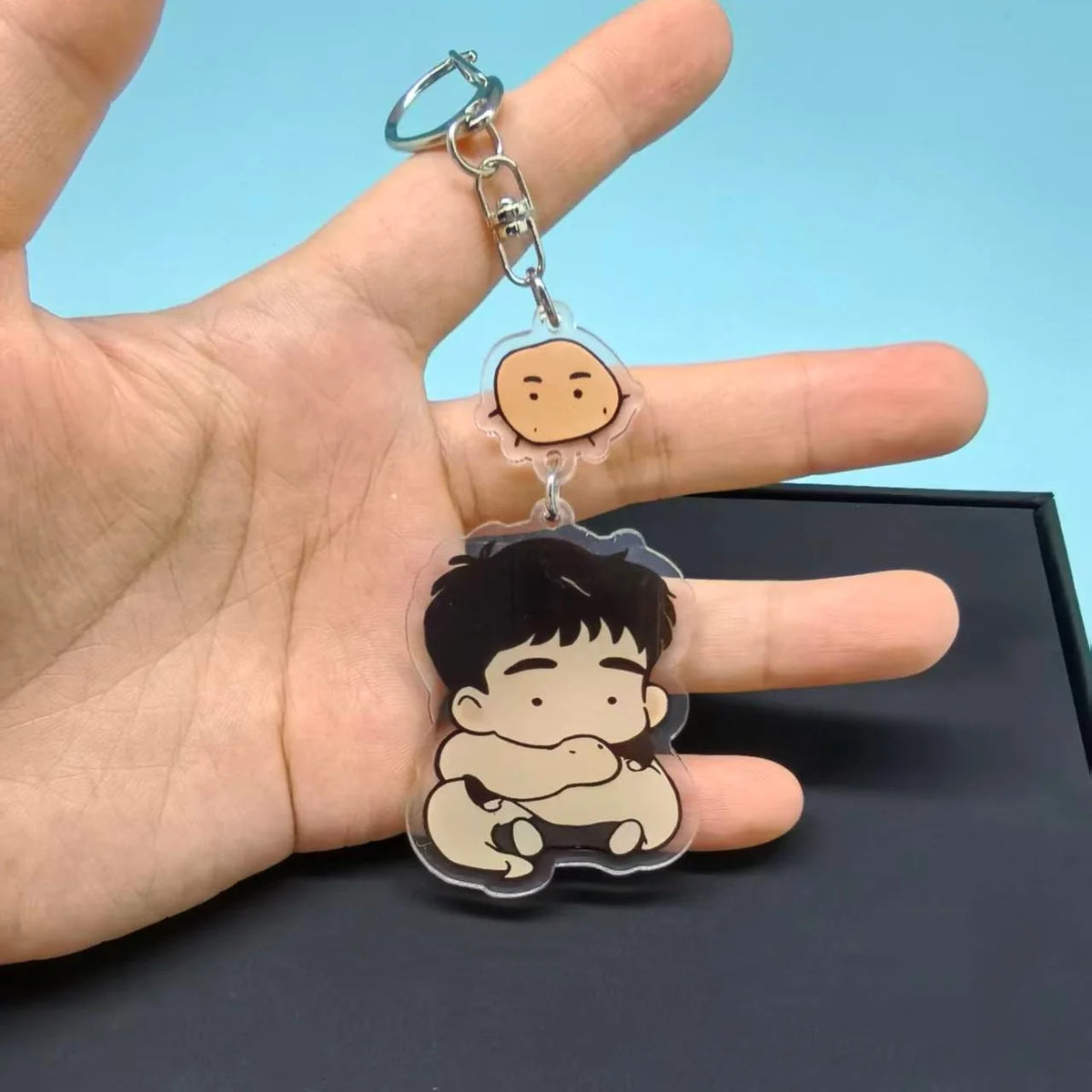 The Sacred Serpent's Seduction Acrylic Keychain Korean BL Manhwa Taesun Geumryang Q Version Keyring Potato Snake Bag Pendant 2pc