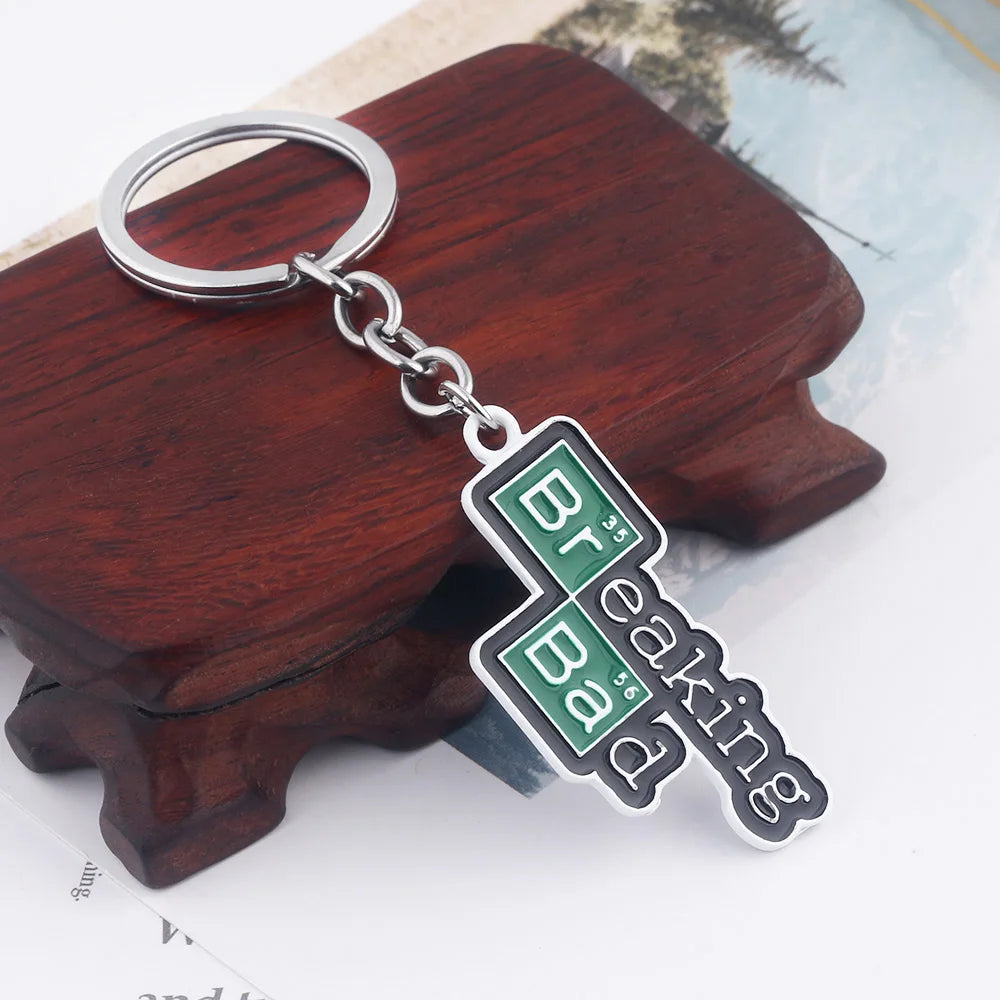 Walter White Round Zinc Alloy Keychain