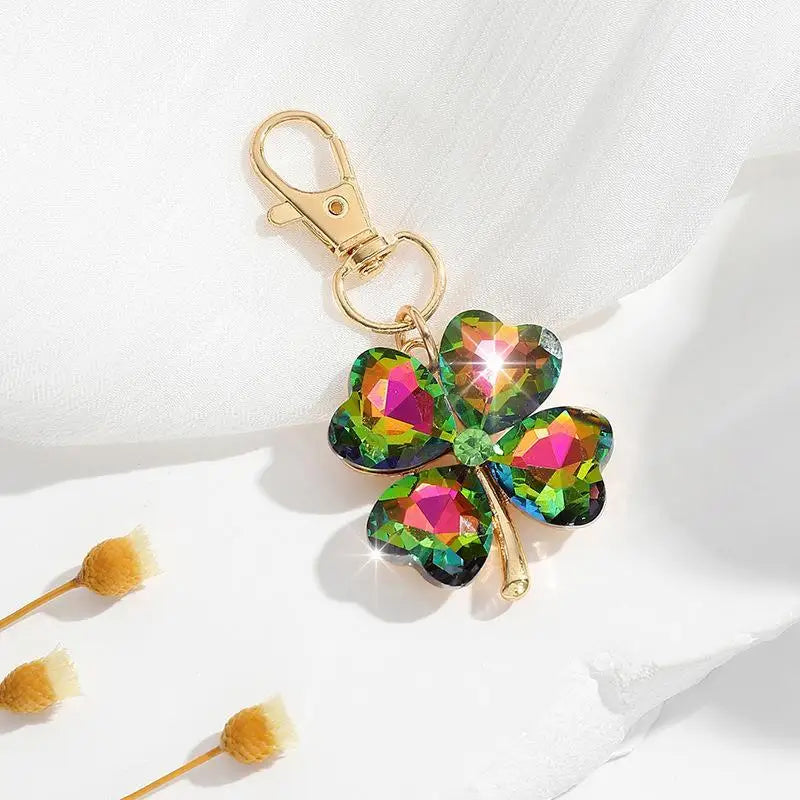 Four-Leaf Clover Key and Bag Charm