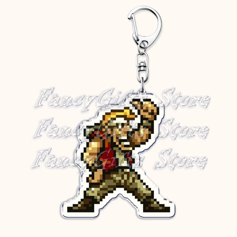 Metal Slug Acrylic Keychain with Lobster Clasp