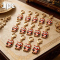 1/5/10/20/50/100pcs Kawaii Owl Keychain Set - Red And Owl, Expressive Eyes, Durable Zinc Alloy, Perfect for Birthdays, Christmas