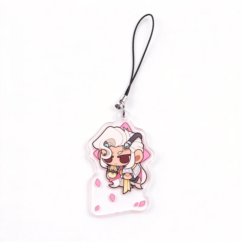 Chibi Character Acrylic Charm with Cord Loop