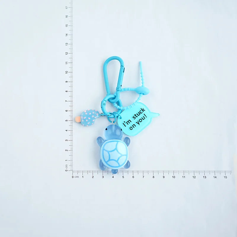 Turtle Keychain Colorful Night Light Turtle Pendant Cute Keychain Gift - For Women's Handbag Backpack Car Keys Pendant