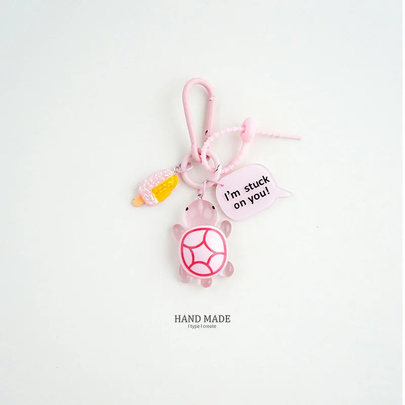 Turtle Keychain Colorful Night Light Turtle Pendant Cute Keychain Gift - For Women's Handbag Backpack Car Keys Pendant