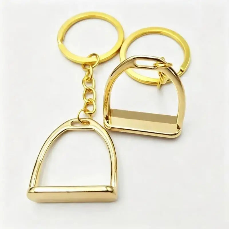 Equestrian Stirrup Keychain with Polished Finish