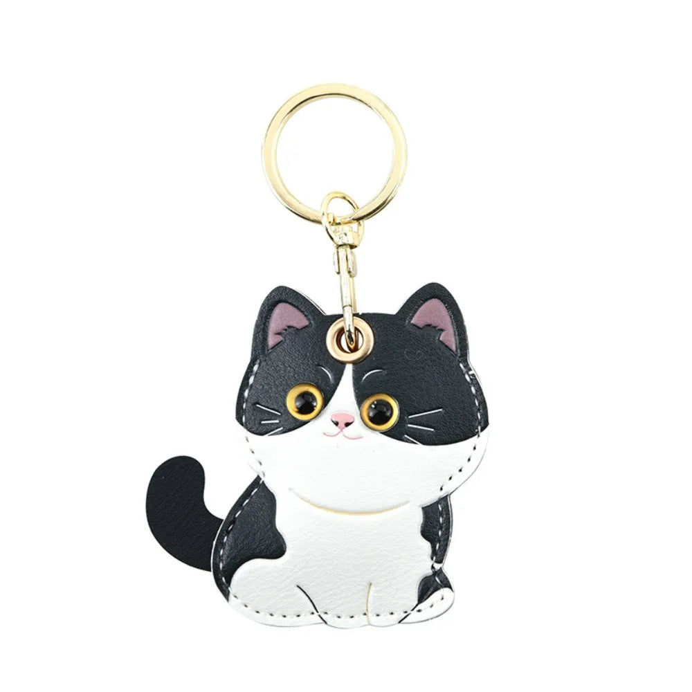 Cat Card Holder Keychain with Carabiner Clip