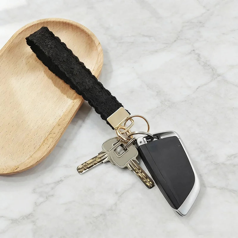 Lace Wristlet Keychain with O-Ring Clasp