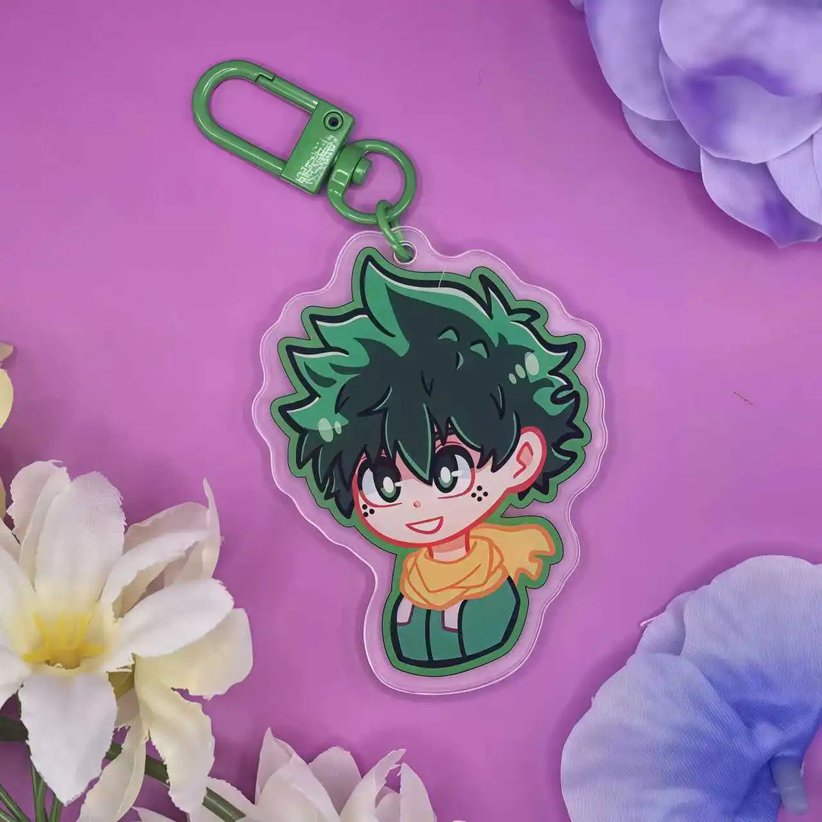 My Academia Acrylic Keychain - Cute Chibi Izuku Midoriya, Katsuki Bakugo, Shoto Todoroki, Aizawa, Denki Kaminari Charms