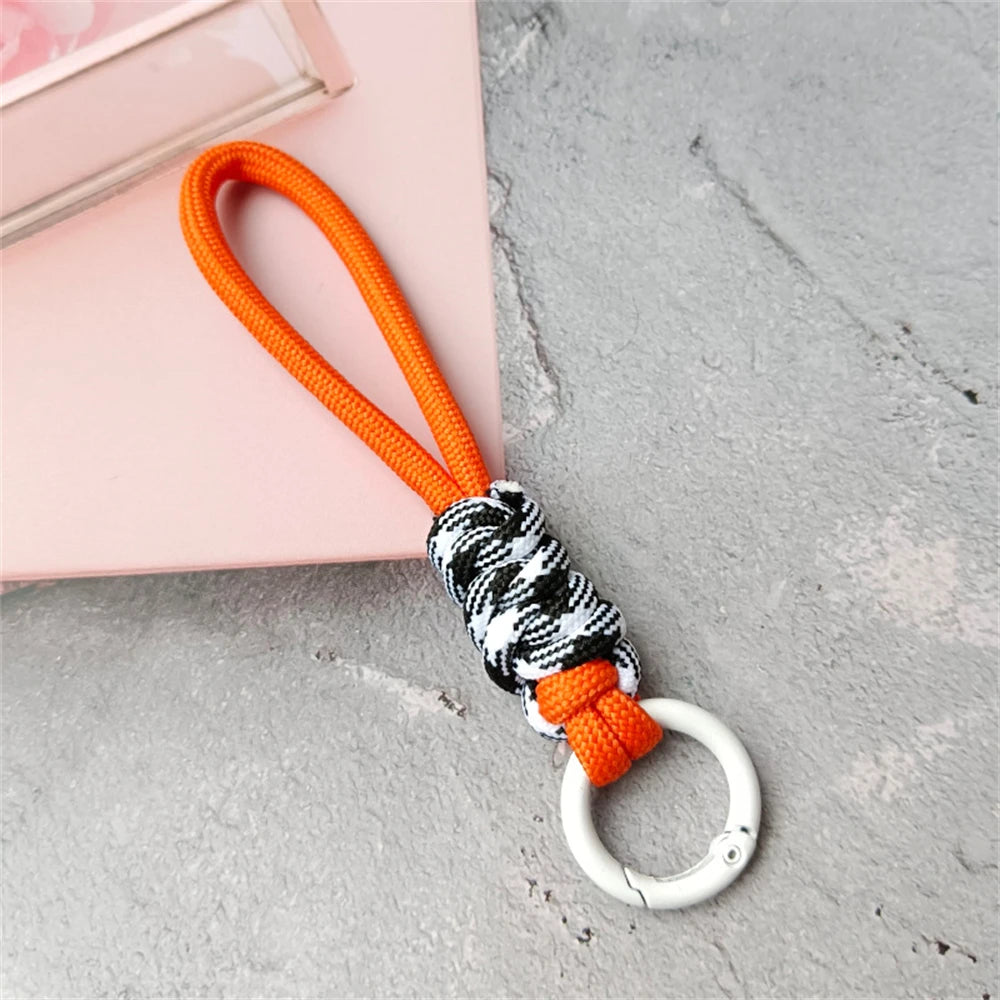 Creative Hand Woven Keychain For Mobile Phone Lanyard Anti Lost Knot Rope Strap Key Ring Men Women Car Key Holder Key Accessory