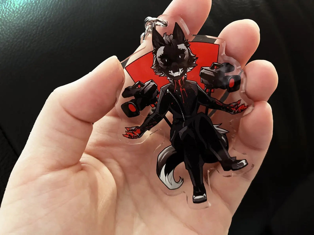 Double-Sided Fox Anime Acrylic Keychain Charm