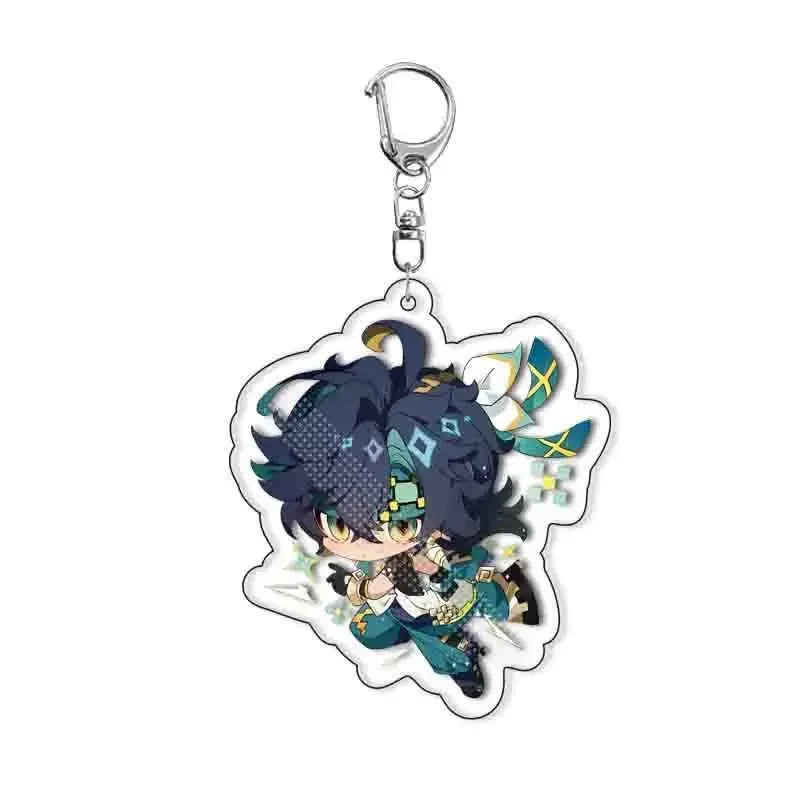 Acrylic Character Keychain with Silver-Plated Ring