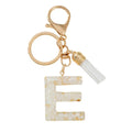 Resin Alphabet Letter Keychain with Tassel