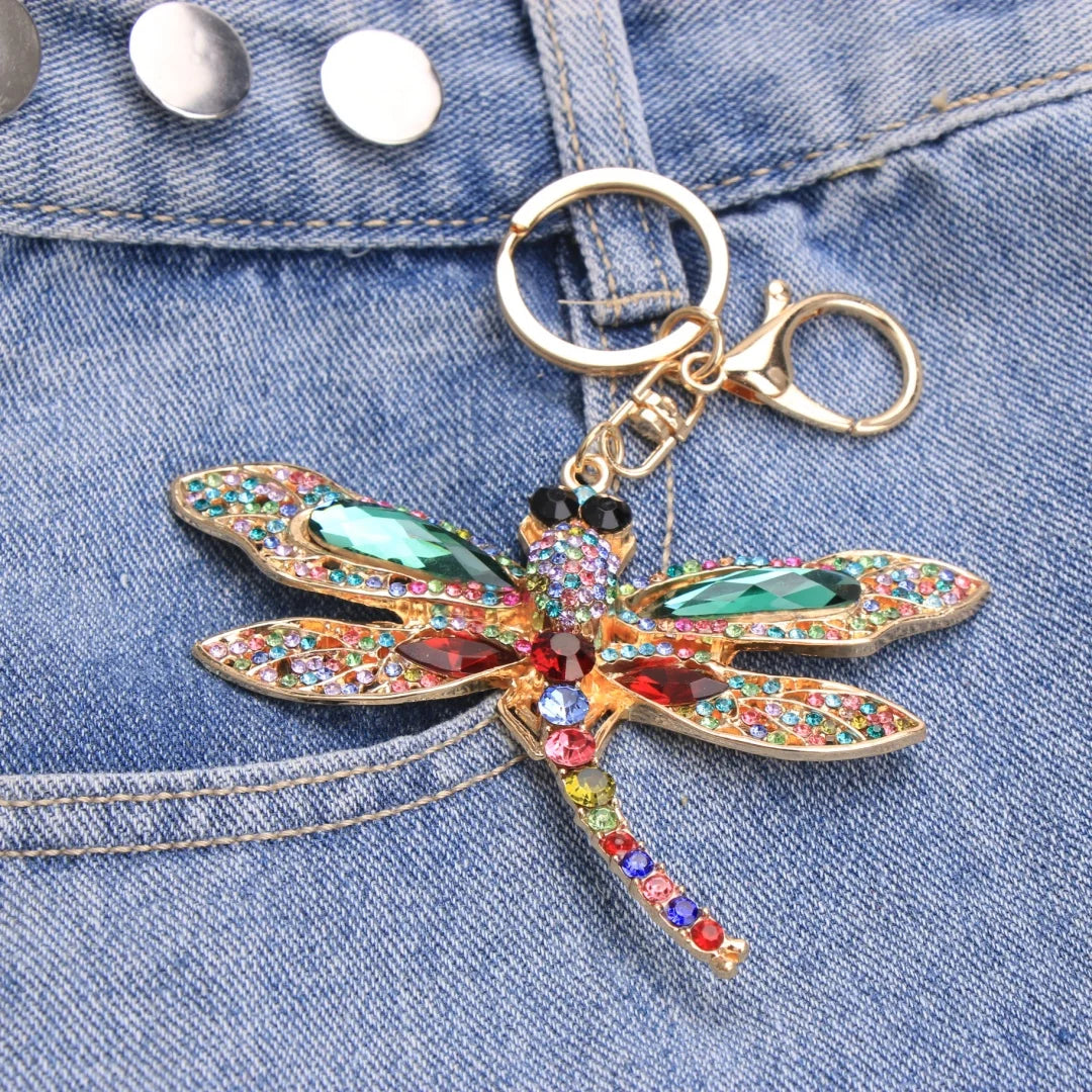 Dragonfly Charm Keychain in Zinc Alloy