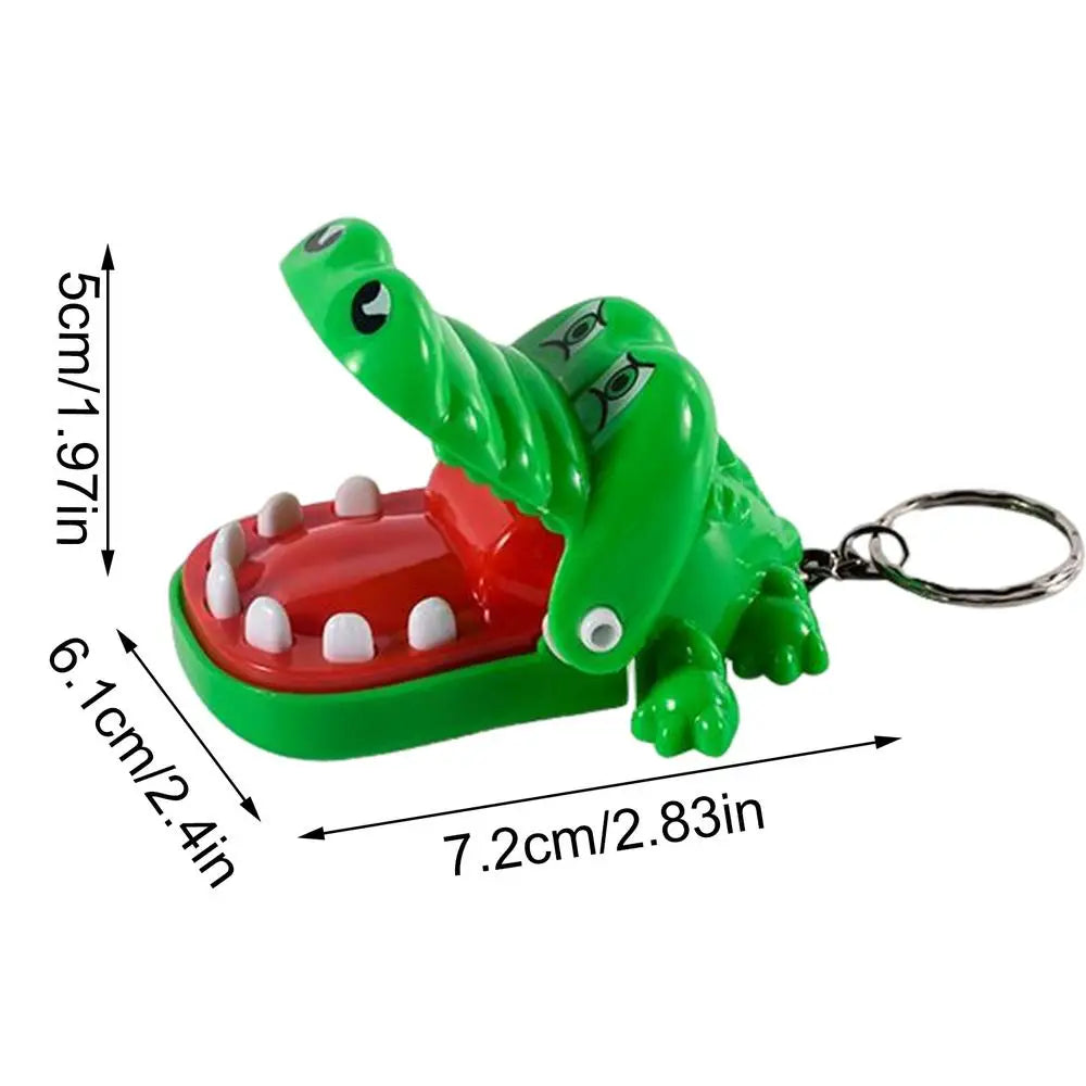 Animal Keychains Crocodile Dentist Game Keyring Funny Bag Charm Purse Wallet Phone Pendant for Car Travel Handbag Decoration