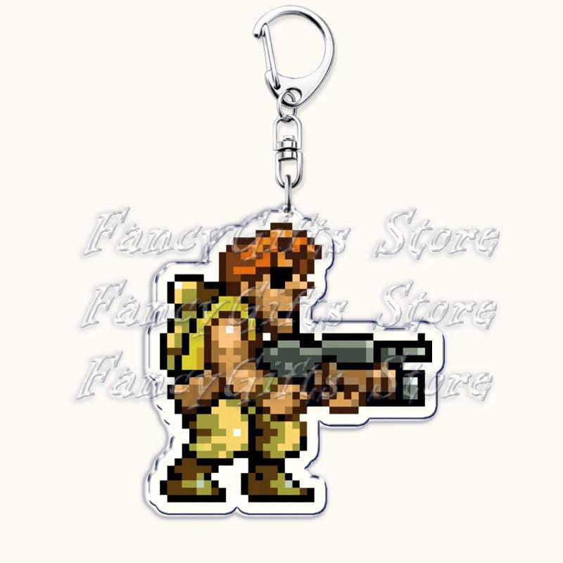 Metal Slug Acrylic Keychain with Lobster Clasp