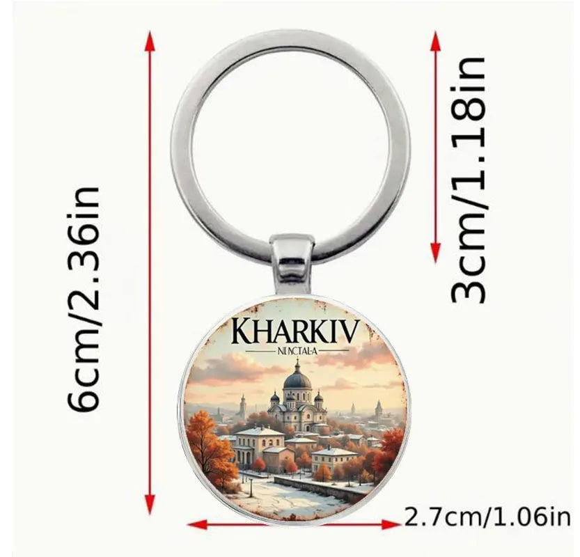 Kharkiv Souvenir Keychain in Zinc Alloy