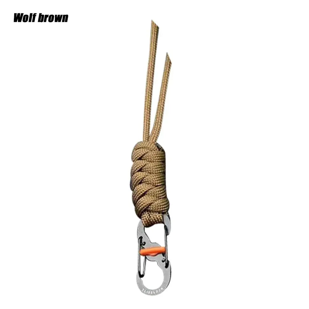 Handmade Snake Knot Paracord Keychain Outdoor Rock Climbing Camping Rescue Emergency Survival Rope Metal Key Chains Gifts