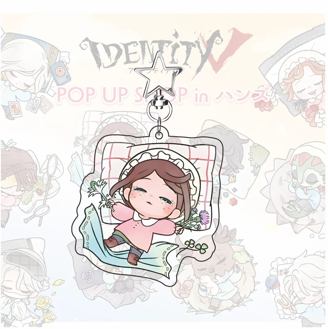 Identity V Keychain, Double Sided Printed Acrylic Proportional Character Pendant, Game Character Keyring Backpack Charm Fan Gift