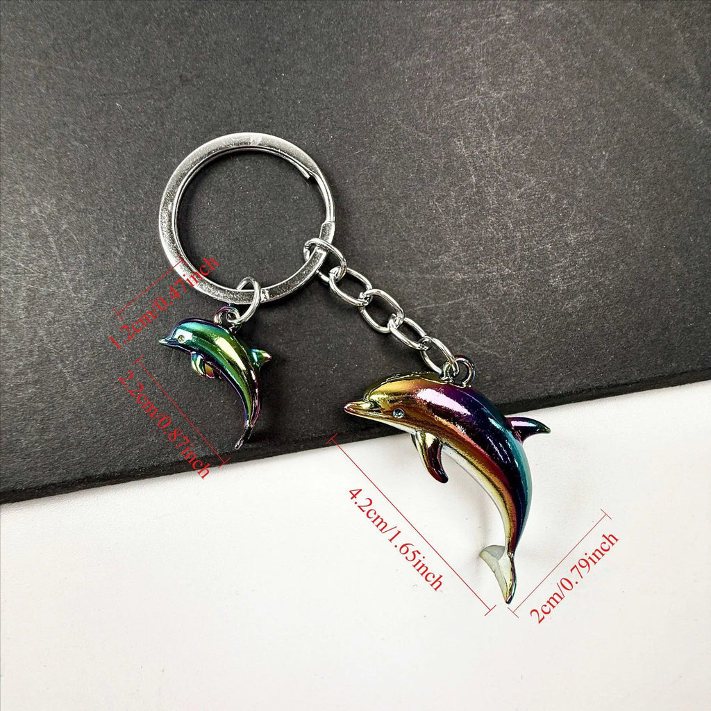 3D Dolphin Keychain in Zinc Alloy